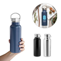 hi!dea 94345 - Edelstahlflasche (36% recycelt) mit Vakuum-Isolierung 810 mL