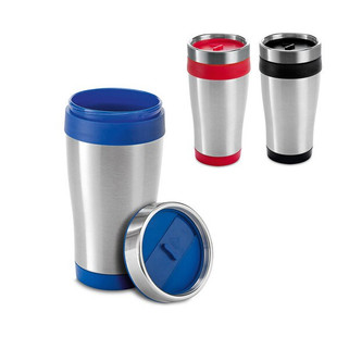 420 mL stainless steel and PP travel cup - Egotier 94625