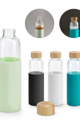 Bambusta ja borosilikaattilasista valmistettu pullo 600 ml - Egotier 94699