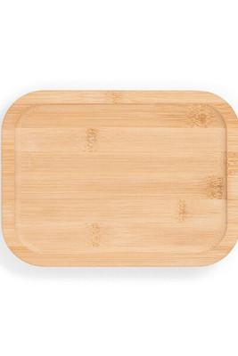 Lunchdoos. Hermetisch doosje van borosilicaatglas en bamboe deksel 1000 mL - Egotier 94781