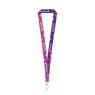 Polyester sublimation lanyard with carabiner - Egotier 94977