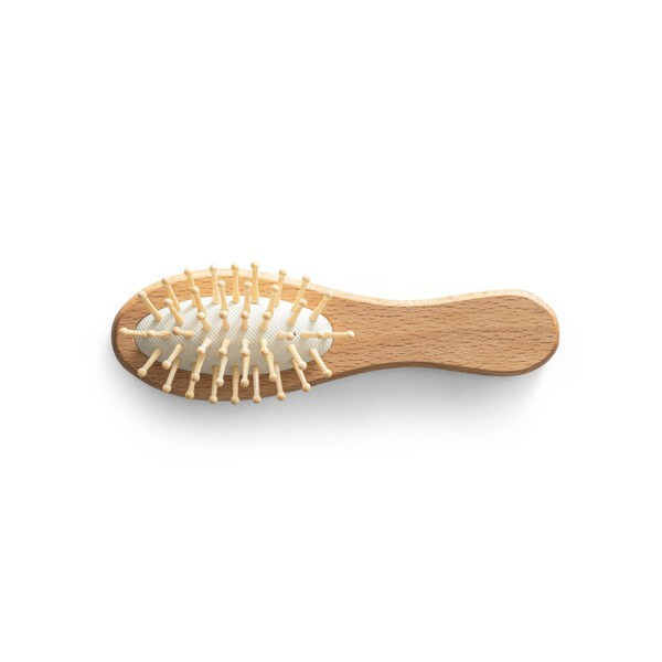 Wooden hairbrush with round bamboo bristles - Egotier 95055