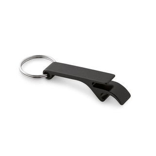 Recycled aluminium (100% rAL) keyring with capsule opener - Egotier 95090