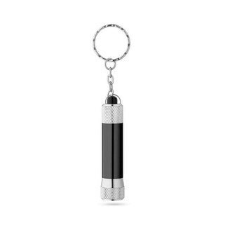 Aluminium keyring (92% recycled) with 3-light LED torch - Egotier 95092