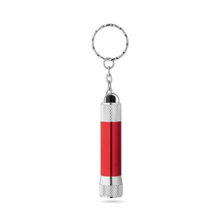 Aluminium keyring (92% recycled) with 3-light LED torch - Egotier 95092