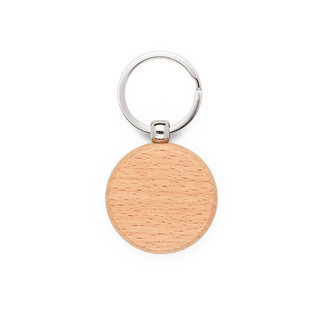 Round keyring in beech wood - Egotier 95094
