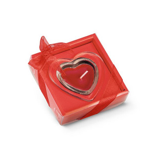Heart-shaped candle and glass base - Egotier 95817