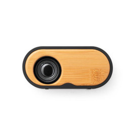 hi!dea 97095 - Portable 3W speaker with 5h battery life made from bamboo and recycled ABS (100% rABS)