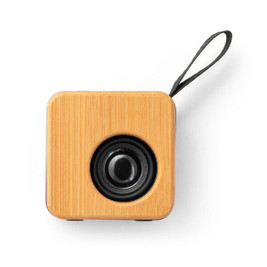 hi!dea 97098 - Portable 3W speaker with 4h battery life in bamboo and recycled ABS (100% rABS)