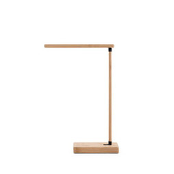 hi!dea 97122 - Folding desk lamp with 15W superfast wireless charger in bamboo