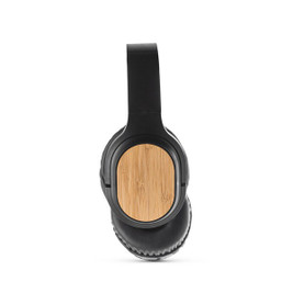 hi!dea 97126 - Cuffie wireless pieghevoli con durata della batteria di 5 ore in bambù e ABS