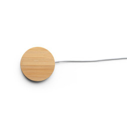 hi!dea 97128 - 15W supersnelle draadloos magnetische oplader in bamboe
