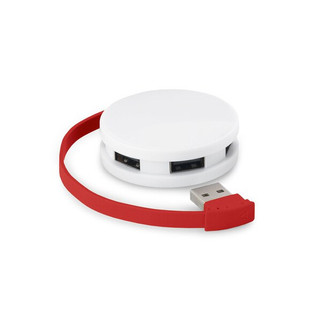 HUB with cable and 4 USB-A ports in ABS - Egotier 97357