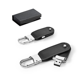 Clé USB 8GB en PU avec clip mousqueton - Egotier 97438