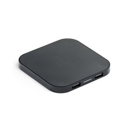 hi!dea 97903 - Carregador wireless super rápido 15W com HUB 2 portas USB-A em ABS reciclado (100% rABS)