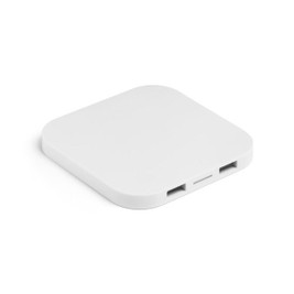 hi!dea 97903 - Superfast 15W wireless charger with HUB 2 USB-A ports in recycled ABS (100% rABS)
