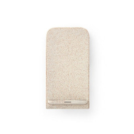 hi!dea 97932 - Smartphone holder with 10W fast wireless charger in recycled ABS (100% rABS) and wheat straw fiber