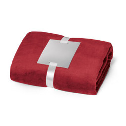 hi!dea 99075 - (240 g/m²) fleece blanket with ribbon wrap and personalisation card