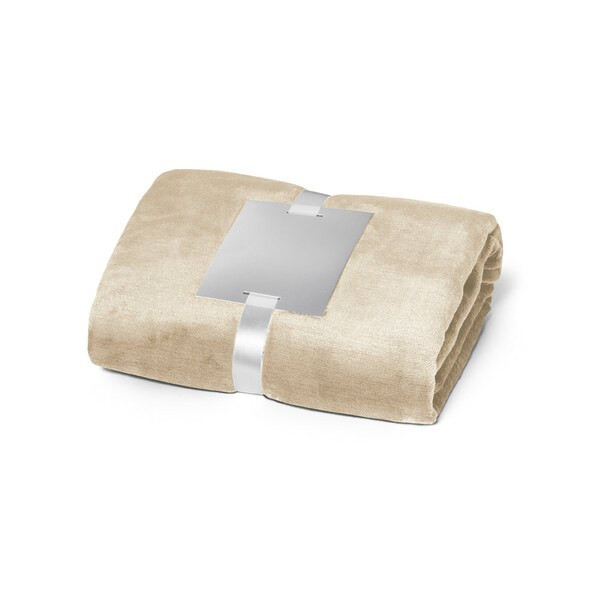 (240 g/m²) fleece blanket with ribbon wrap and personalisation card - Egotier 99075