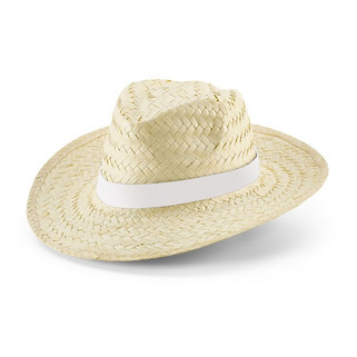 Chapeau en paille naturelle avec ruban sublimé - Egotier 99085