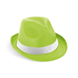 Chapeau en PP avec ruban en polyester blanc - Egotier 99086
