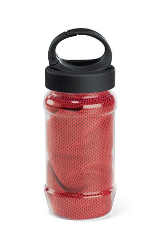 Set with a PP and PET bottle and a polyamide and polyester sports towel - Egotier 99967