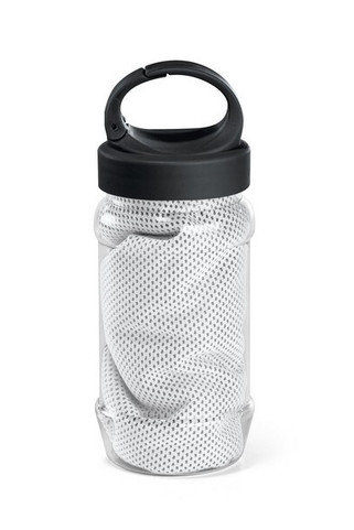 Set with a PP and PET bottle and a polyamide and polyester sports towel - Egotier 99967