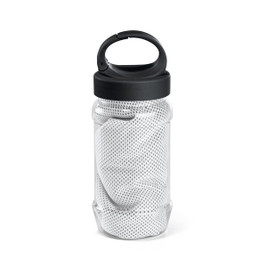 Set with a PP and PET bottle and a polyamide and polyester sports towel - Egotier 99967