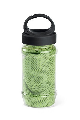 Set with a PP and PET bottle and a polyamide and polyester sports towel - Egotier 99967