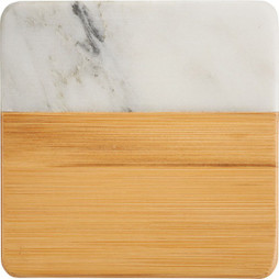 PCNA 1401-20 - Marble and Bamboo Coaster Set