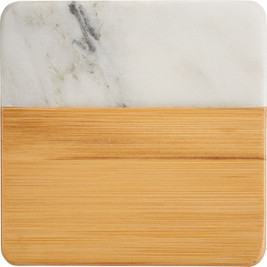 PCNA 1401-20 - Marble and Bamboo Coaster Set