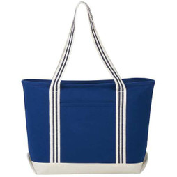 PCNA 7900-32 - Atlantic Stripe 20oz Cotton Zippered Tote