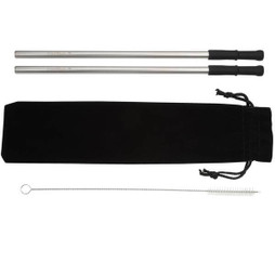 PCNA 1626-60 - Reusable Stainless steel Straw Set with Brush