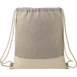 Split Recycled Cotton Drawstring Bag - PCNA 3005-73