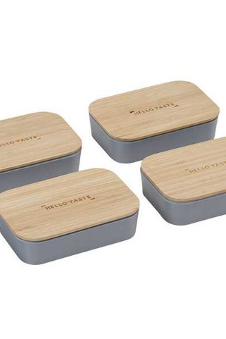 Fiambrera de fibra de bambú con tapa de tabla de cortar - PCNA 1033-93