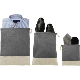 Split Recycled 3pc Travel Pouch Set - PCNA 8700-02