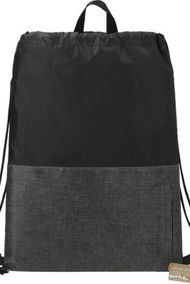 Ash Zippered Recycled Drawstring Bag - PCNA 3005-41