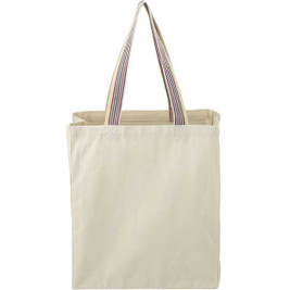 PCNA 7901-03 - Rainbow Recycled 6oz Cotton Grocery Tote