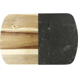 PCNA 1033-78 - Black Marble Cheese Board Set with Knives