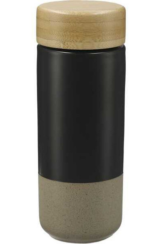 Vaso de cerámica Arlo con tapa de bambú 11oz - PCNA 1628-91