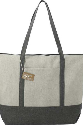 Tote con cremallera de algodón reciclado de 10 onzas Repose - PCNA 7901-11