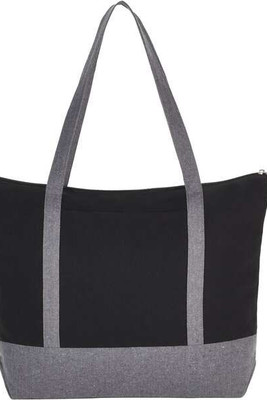 Tote con cremallera de algodón reciclado de 10 onzas Repose - PCNA 7901-11