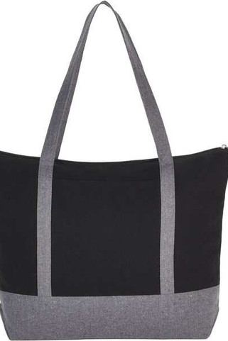 Tote con cremallera de algodón reciclado de 10 onzas Repose - PCNA 7901-11