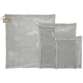 PCNA 7901-19 - Recycled Cotton Mesh Cinch Pouch Set