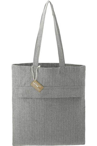 Bolsa de espiga de algodón reciclado con bolsillo con cremallera - PCNA 7901-10