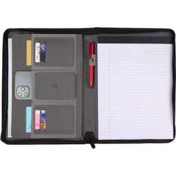 PCNA 0915-01 - Puffer  Zippered Padfolio with FSC© Recycled Paper