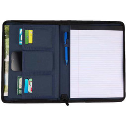 PCNA 0915-01 - Puffer  Zippered Padfolio with FSC© Recycled Paper