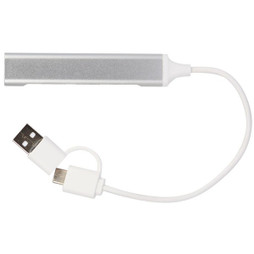 PCNA 7143-76 - Recycled Aluminum 4-Port USB-A and C Hub