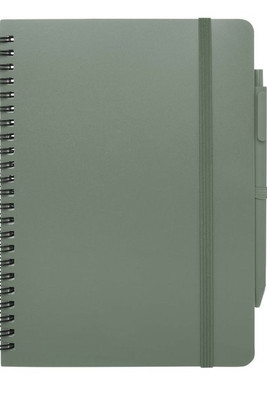Thalaasa A5 ocean-bound hard cover notebook with ballpoint pen (black ink) - EgotierPro 107901