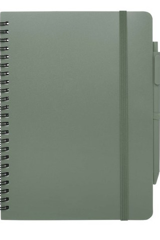 Thalaasa A5 ocean-bound hard cover notebook with ballpoint pen (black ink) - EgotierPro 107901
